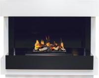 Dimplex Каминокомплект Cube - Белый с черным с очагом Cassette 400 LNH-INT (с дровами)