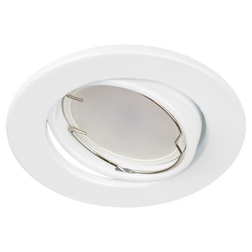 Светильник точечный ST2A WH 50Вт MR16 12В поворотн. штампован. бел. ЭРА C0043805