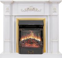 Royal Flame Каминокомплект Martin - Белый дуб, патина золото с очагом Majestic FX Brass