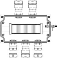 Корпус взрывозащищенный 220х120х90мм 1Ex e IIC T5 Gb IP66 GRP DKC 1231.041.19.01B