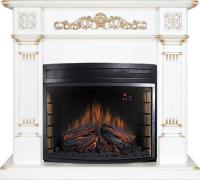 Royal Flame Каминокомплект Florina - Белый дуб, патина золото с очагом Dioramic 28 LED FX
