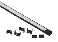 Комплект с накладным анодированным профилем 1506B 15х6мм. 2м САВ262 черн. Эра Б0062817