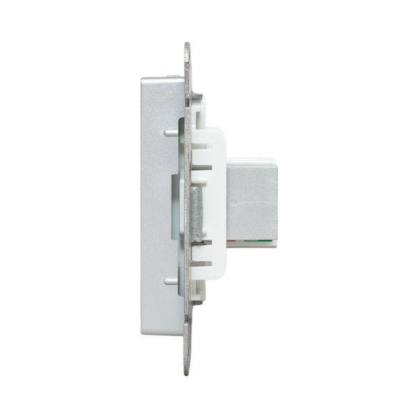 Розетка СП Эпика HDMI + RJ45 кат.5 механизм алюм. EKF UP1-SOA-HDMI+RJ45