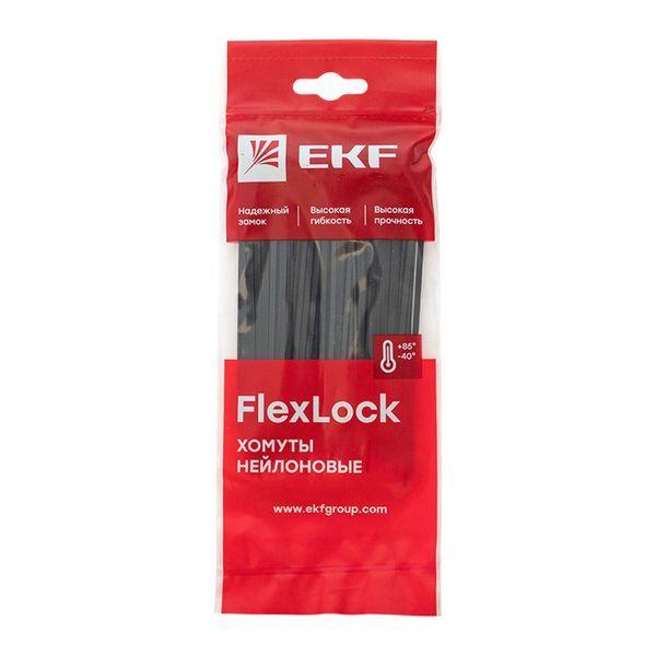 Хомут P6.6 2.5х150 FlexLock стандартный черн. (уп.100шт) PROxima EKF plc-fl-ctsb-2.5x150