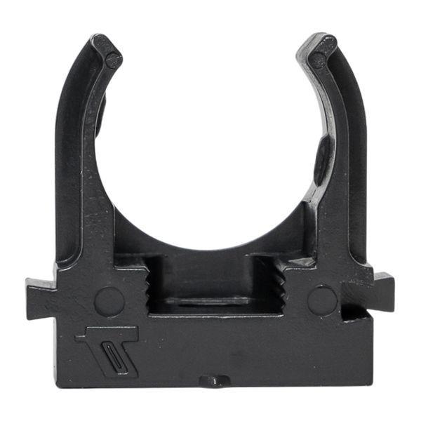 Держатель для труб (клипса) d25мм для монтажн. пистолета черн. (уп.100шт) Plast EKF derjp-z-25-black