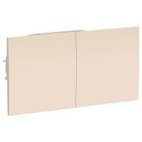 Розетка 2-м СП AtlasDesign 16А IP20 с заземл. защ. шторки со сдвижн. крышкой в сборе беж. SE ATN000228