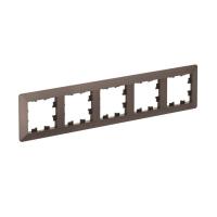 Рамка 5-м AtlasDesign Air мокко/дым. черн. SE ATN220605