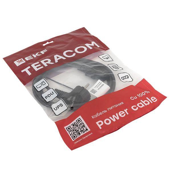 Кабель питания TERACOM для ИБП ПК и мониторов C13 - евровилка сеч. 3х0.75кв.мм 250В 2.0м EKF TRC-PCA-C13-SH-0.75-2M