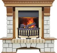 Dimplex Каминокомплект Pierre Luxe - Дуб / Белый (Высота 1020мм) с очагом Danville Brass FB2
