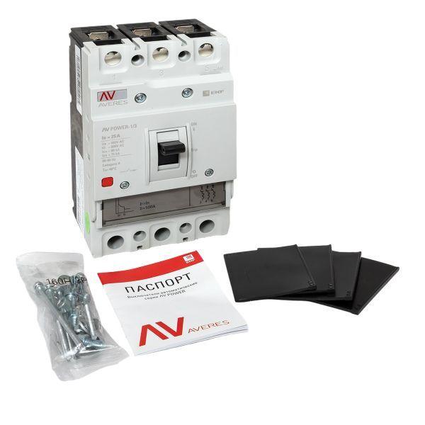 Выключатель автоматический 25А 80кА AV POWER-1/3 TR AVERES EKF mccb-13-25H-TR-av