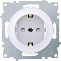 Розетка 1-м СП Florence 16А IP20 с заземл. винтов. контакты механизм бел. (1E10201300) OneKeyElectro 2172765