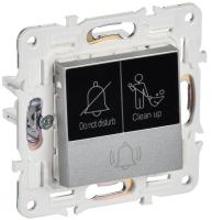 Кнопка звонка SKANDY 10А SK-V17S для отелей с индикацией серебр. IEK SK-V14-2-10-K23