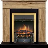 Royal Flame Каминокомплект Bergen (Разборный) - Дуб галифакс (Ширина 900 мм) с очагом Fobos FX Brass