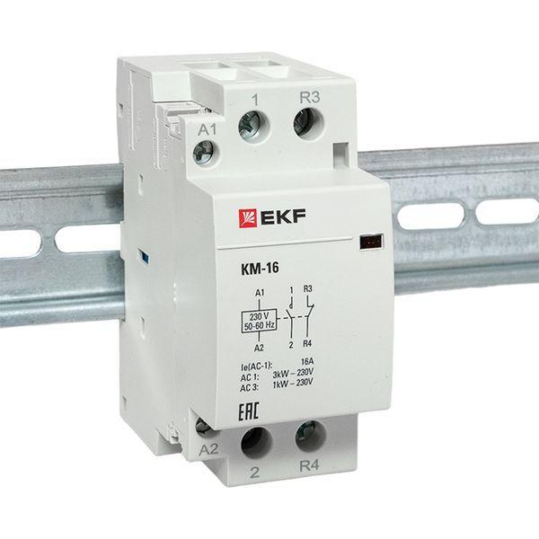 Контактор модульный КМ 16А NО+NC (2 мод.) EKF km-2-16-11