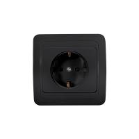 Розетка 1-м с заземл. CLASSICO 2028B черн. IN HOME 4690612061108