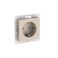 Розетка AtlasDesign 16А с заземл. защ. шторки быстрозажим. клем. механизм песочн. SE ATN001245S