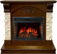 Royal Flame Каминокомплект Prague - Темный дуб/Сланец бежевый с очагом Dioramic 25 LED FX