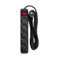 Удлинитель STANDARD 5 гнезд, 5м, 3х1,0мм², с/з, с выключателем, черный REXANT