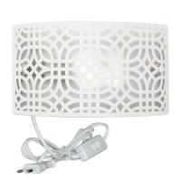 Светильник "Амина" 250х140 НББ 06-40 М42 держ. винт/шнур бел. (ИМ) настенный бел. муар Элетех 1005405252