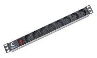 Блок евророзеток для 19дюйм шкафов 10А PDU-8P 8 розеток CABEUS 2402c
