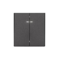 Выключатель STRONG 2 кл с подсветкой 10А с/у графит KRANZ