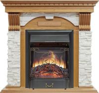 Royal Flame Каминокомплект Dublin - Дуб / Сланец белый с очагом Majestic FX Black