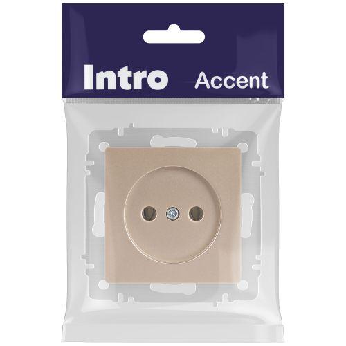 Розетка 1-м СП Accent 6-201-04 16А IP20 250В 2P шампань Intro Б0063663