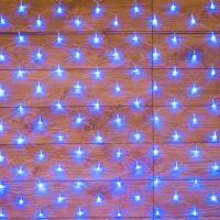 Гирлянда светодиодная "Сеть" 1.5х1.5м 150LED син. 12Вт IP20 провод ПВХ прозр. Neon-Night 215-123