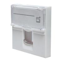 Панель лицевая 1 порт 45х45 Keystone шторка откидное маркиров. окно (DIY) SUPRLAN 10-0301-1