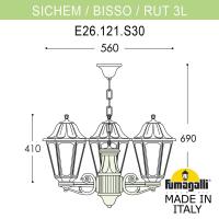 Подвесной уличный светильник Fumagalli E26.120.S30.AXF1R