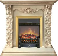 Royal Flame Каминокомплект Adriana - Cлоновая кость с очагом Fobos FX M Brass