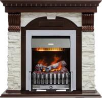 Dimplex Каминокомплект Dublin - Темный дуб / Сланец белый с очагом Danville Chrome FB2