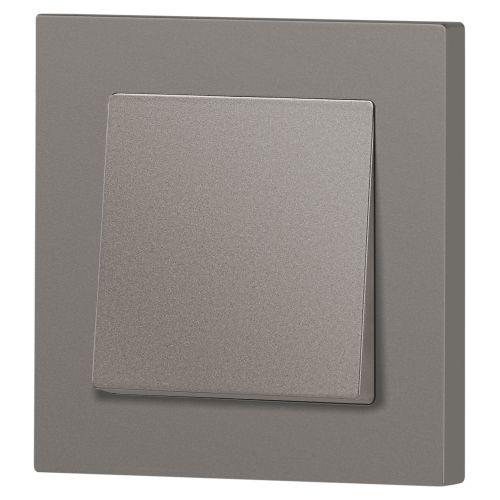 Кнопка Accent 6-109-09 10А-250В IP20 СУ титан Intro Б0063621