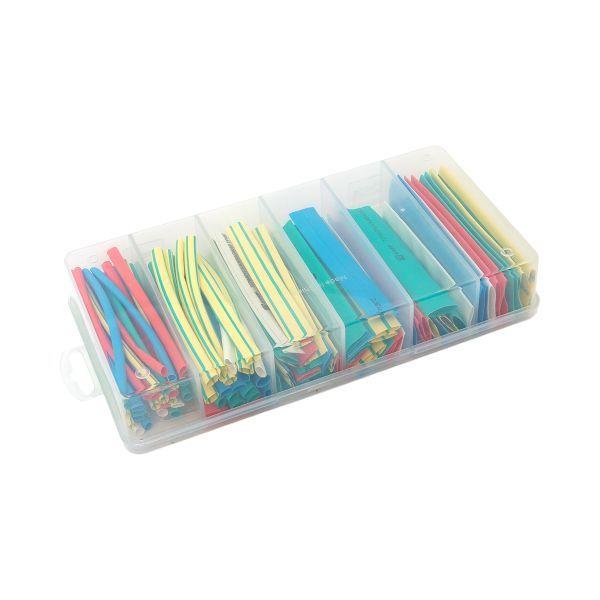 Набор трубок термоусадочных ТУТ 4/2; 6/3; 8/4; 10/5; 12/6; 20/10 100мм бокс 5 цветов 105шт PROxima EKF tut-n-5-r