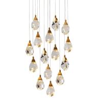 Каскадная люстра DeLight Collection 9701P/15R brass