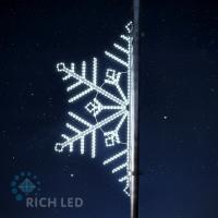 Светодиодная консоль "Снежинка 160см Белый", 1,6*0.80 м,  42Вт RL-KN-SFDL160-W