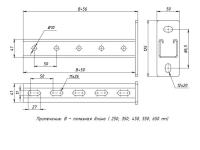 Консоль STRUT 41х41 L350 сталь EKF stk414135