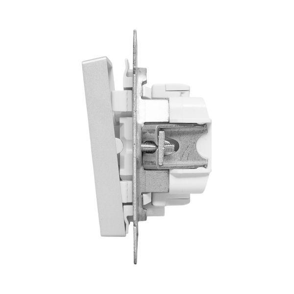 Выключатель 1-кл. СП Эпика с подсветкой механизм алюм. EKF UP1-SWA-14