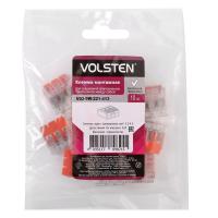 Клемма строительно-монтажная СМК 3 пр. до 4мм 32А 450 В 10шт V02-9W-221-413 оранж. Volsten 15235