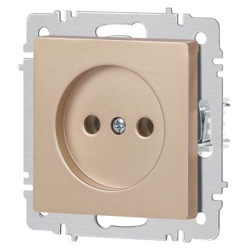 Розетка 1-м СП Accent 6-201-04 16А IP20 250В 2P шампань Intro Б0063663