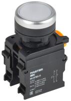 Кнопка d22мм 1НО+1НЗ MASTER бел. IEK MI-BT60-11-3-22-K01