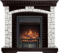 Royal Flame Каминокомплект Glasgow - Венге / Белый с очагом Fobos FX Black