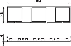 Рамка Modul45 монтажная для розетки MT45V 3 OBO 7408672