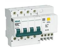 Выключатель автоматический дифференциального тока 4п 32А 300мА ДИФ-101 S селект. со встроен. защит. от сверхтоков DEKraft 15316DEK