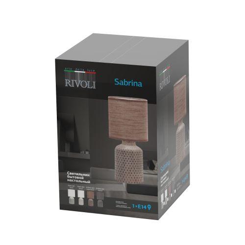 Лампа настольная Sabrina 7043-502 1хЕ14 40Вт керамика бел. с абажуром Rivoli Б0053462