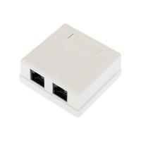 Розетка компьютерная внешняя, 2-порта RJ-45 (8P8C), UTP CAT 6 REXANT