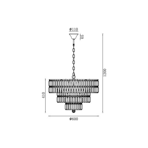 Каскадная люстра Vele Luce VL3173P10