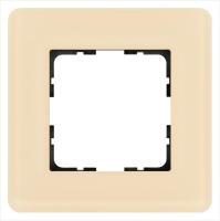 Рамка 1-м G-Glass закругленная стекло матов. тауп Jasmart G1001GT-RM