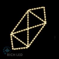 2Д Елочная игрушка Конфета №4 , 690х310 мм, 220В Теплый белый