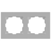 Рамка 2-м СП Accent 6-502-03 алюм. Intro Б0063755